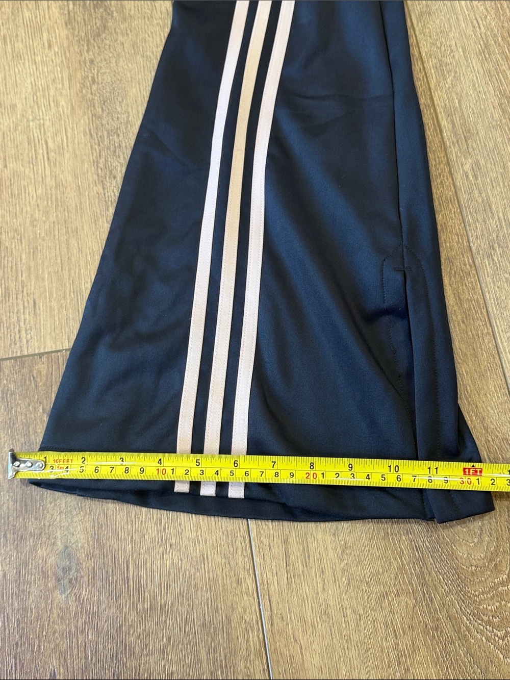 adidas Black Sweatpants with beige Side Stripes. Size S - Picture 7 of 11